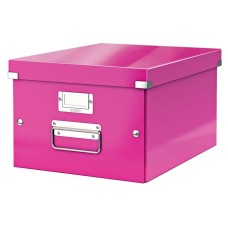 Doboz, A4 méret, LEITZ "Click&Store", rózsaszín