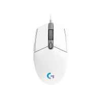 Egér, vezetékes, optikai, USB, gaming, LOGITECH, "G102 Prodigy", fehér