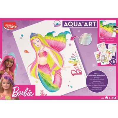 Akvarell festőkészlet, MAPED CREATIV "Barbie Aqua Art - Maxi Set"