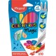 Filctoll készlet, 3,6 mm, MAPED "Color`Peps Magic", 8+2 különböző szín