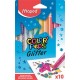 Filctoll készlet, 2,8 mm, csillámos, MAPED "Color`Peps Glitter", 10 különböző szín