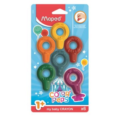 Zsírkréta, MAPED "Color`Peps Baby", 6 különböző szín