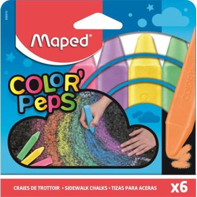 Aszfaltkréta, MAPED "Color`Peps", 6 különböző szín