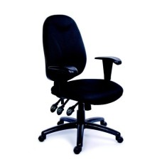 Irodai szék, állítható karfával, exkluzív fekete szövetborítás, fekete lábkereszt, MAYAH "Energetic"