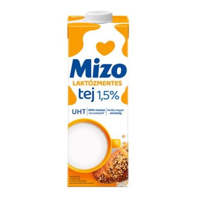 Tartós tej, dobozos, laktózmentes, 1 l, MIZO