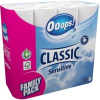 Toalettpapír, 3 rétegű, kistekercses, 32 tekercs, OOOPS "Classic", sensitive