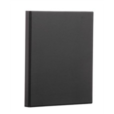Gyűrűs könyv, panorámás, 4 gyűrű, 25 mm, A4, PP/karton, PANTA PLAST, fekete