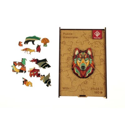 Puzzle, fa, A3, 180 darabos, PANTA PLAST "Mystery Wolf"