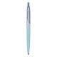 Golyóstoll, 0,8 mm, nyomógombos, pasztell kék tolltest, PAX, kék
