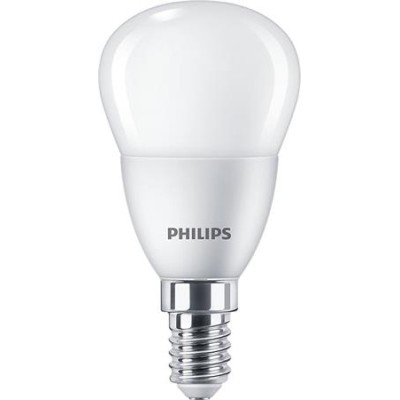 LED izzó, E14, kis gömb, P45, 5W, 470lm, 6500K, PHILIPS "CorePro"