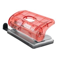 Lyukasztó, mini, kétlyukú, 10 lap, RAPID, "Colour`Breeze", korall