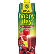 Gyümölcslé, 100%, 1 l, RAUCH "Happy day", piros multivitamin