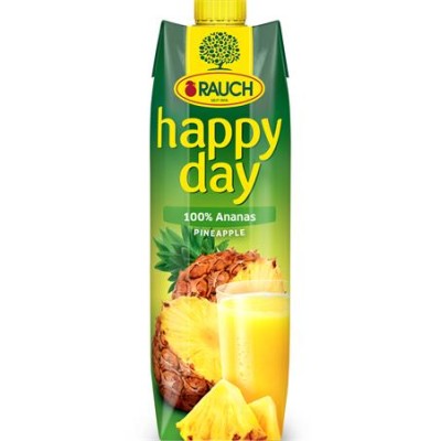 Gyümölcslé, 100%, 1 l, RAUCH "Happy day", ananász