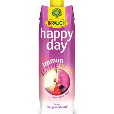 Gyümölcslé, 60%, 1l, RAUCH "Happy day", Immun Active