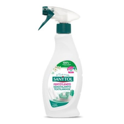 Fertőtlenítő- és szagtalanító spray, 500 ml, SANYTOL, textíliákhoz