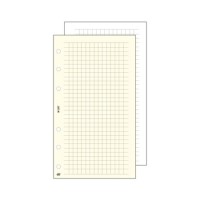 Kalendárium betét, jegyzetlap, "L", kockás, SATURNUS, fehér