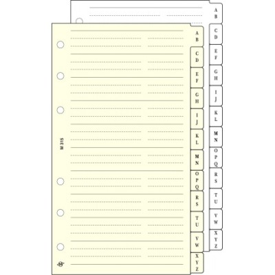 Kalendárium betét, telefonregiszter, "S", SATURNUS, chamois