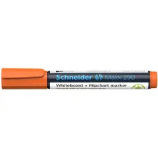 Tábla- és flipchart marker, 2-3 mm, kúpos, SCHNEIDER "Maxx 290", narancssárga