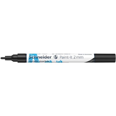 Dekormarker, akril, 2 mm, SCHNEIDER "Paint-It 310" , fekete