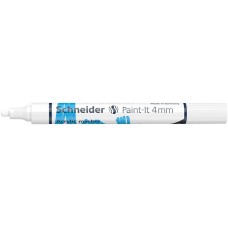 Dekormarker, akril, 4 mm, SCHNEIDER "Paint-It 320", fehér