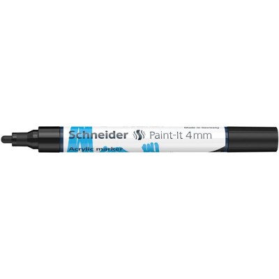 Dekormarker, akril, 4 mm, SCHNEIDER "Paint-It 320" , fekete