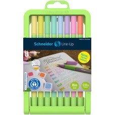 Tűfilc készlet, 0,4 mm, SCHNEIDER "Line-Up Pastel", 8 különböző pasztell szín