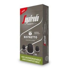 Kávékapszula, 10 db, SEGAFREDO Ristretto  - Nespresso® kompatibilis biológiailag lebomló kapszula