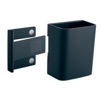 Írószertartó pohár, 7,5x9,4x5,1 cm, SIGEL, " Artverum® Clip&Organise", antracit-szürke