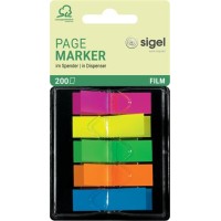Jelölőcímke, műanyag, "Z", 5x40 lap, 12x45mm, SIGEL, vegyes szín