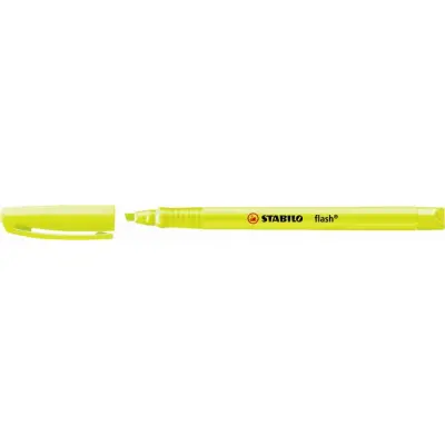 Szövegkiemelő, 1-3,5 mm, STABILO "Flash", sárga