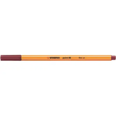 Tűfilc, 0,4 mm, STABILO "Point 88", bíborvörös