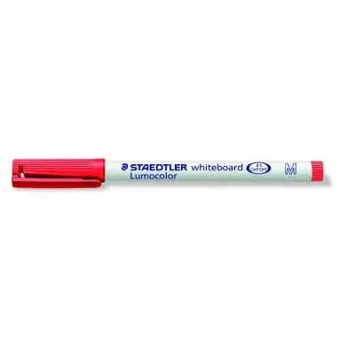 Táblamarker, 1 mm, M, kúpos, STAEDTLER "Lumocolor 301", piros