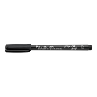 Alkoholos marker, OHP, 1-2,5 mm, STAEDTLER "Lumocolor® 314 B", fekete