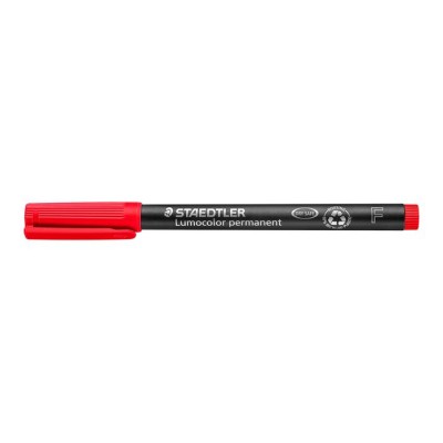 Alkoholos marker, OHP, 0,6 mm, STAEDTLER "Lumocolor® 318 F", piros