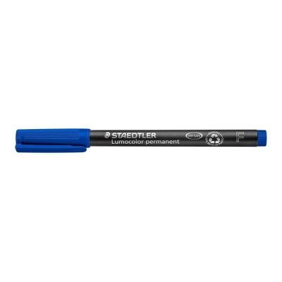 Alkoholos marker, OHP, 0,6 mm, STAEDTLER "Lumocolor® 318 F", kék