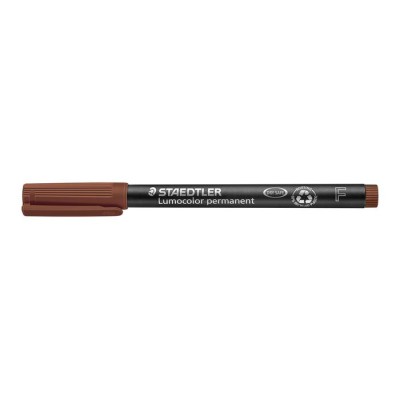 Alkoholos marker, OHP, 0,6 mm, STAEDTLER "Lumocolor® 318 F", barna