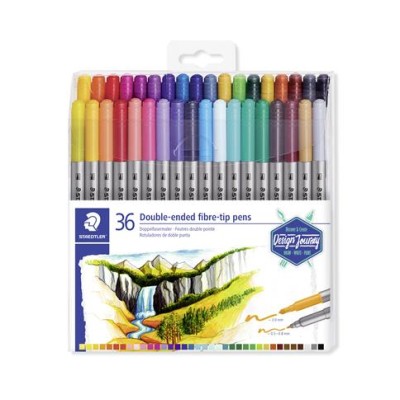 Rostirón készlet,  0,8/3,0 mm, kétvégű, STAEDTLER® "3200", 36 különböző szín