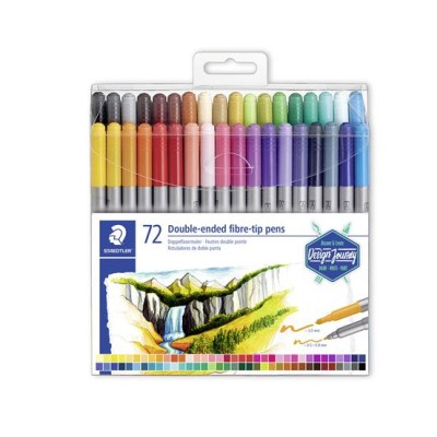 Rostirón készlet,  0,8/3,0 mm, kétvégű, STAEDTLER® "3200", 72 különböző szín