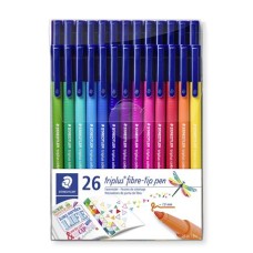 Rostirón készlet, 1 mm, STAEDTLER "Triplus 323" 26 különböző szín