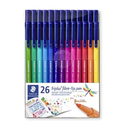 Rostirón készlet, 1 mm, STAEDTLER "Triplus 323" 26 különböző szín