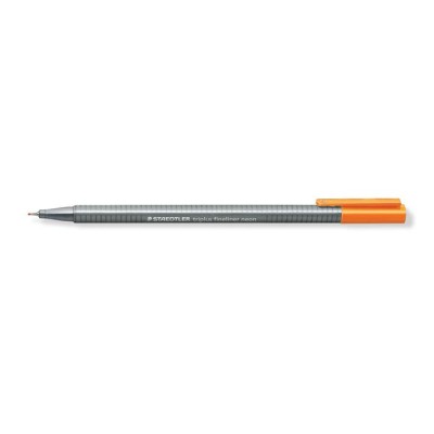 Tűfilc, 0,3 mm, STAEDTLER "Triplus 334", neon narancssárga