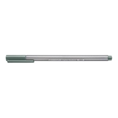 Tűfilc, 0,3 mm, STAEDTLER "Triplus 334",  meleg szürke