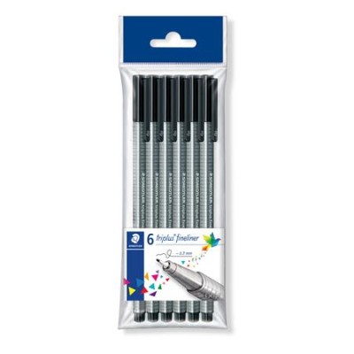 Tűfilc készlet, 0,3 mm, STAEDTLER "Triplus 334", fekete