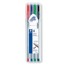 Tűfilc készlet, 0,3 mm, STAEDTLER "Triplus  334", 4 különböző szín