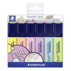 Szövegkiemelő készlet, 1-5 mm, STAEDTLER "Textsurfer Classic Pastel 364 C", 6 különböző szín