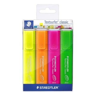 Szövegkiemelő készlet, 1-5 mm, STAEDTLER "Classic 364", 4 különböző szín