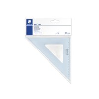 Háromszög vonalzó, műanyag, 45°, 25 cm, STAEDTLER "Mars 567", átlátszó kék