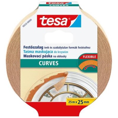 Festő- és mázolószalag, ívekhez, 25 mm x 25 m, TESA "Perfect Curves"