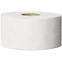 Toalettpapír, T2 rendszer, 2 rétegű, 18, 8 cm átmérő, Advanced, TORK "Mini Jumbo", fehér