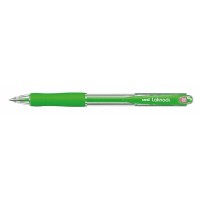 Golyóstoll, 0,3 mm, nyomógombos, UNI "SN-100 Laknock", zöld
